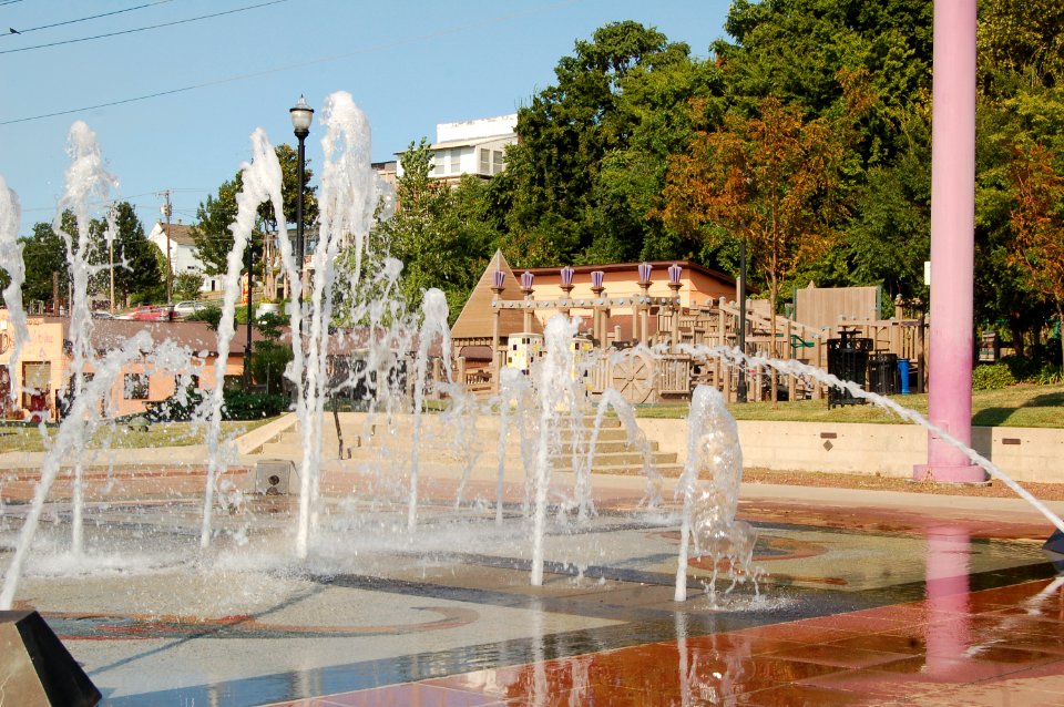 The Splash Fountain at the Art Park on Levee Street, Vicksburg, Mississippi