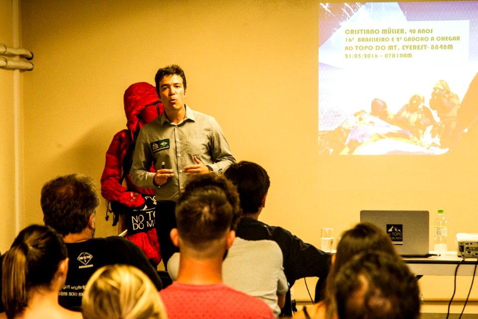 29.01.2019 - Palestra de Cristiano Muller - No topo do mundo: Conquistando oseu Everest, no Parque Tecnológico - Foto: Gustavo Vara