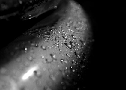 Drops black white