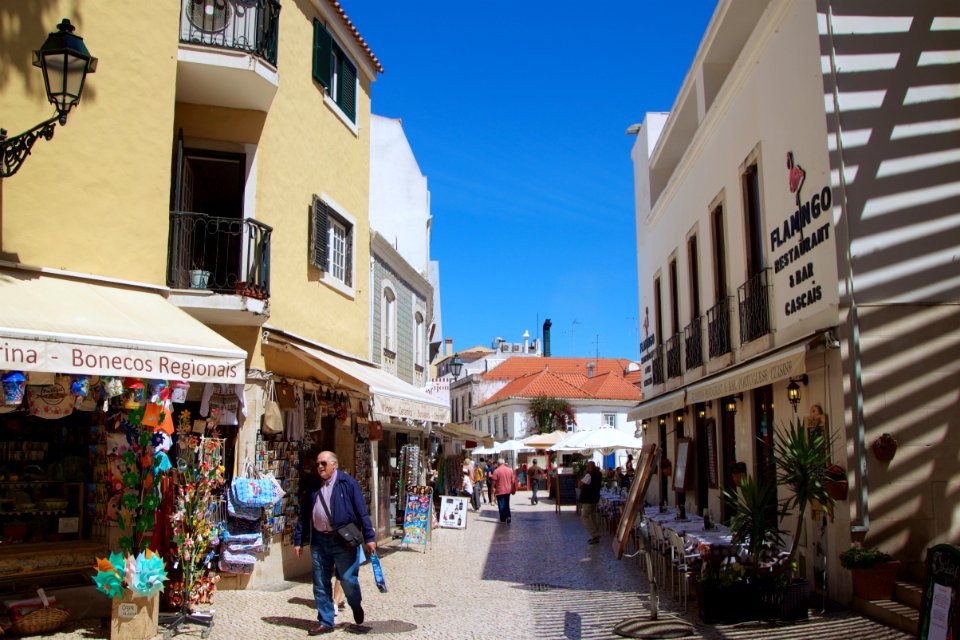 Cobbled streets of Cascais photo