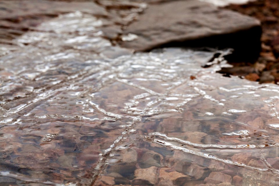 Ice at Monroe Lake