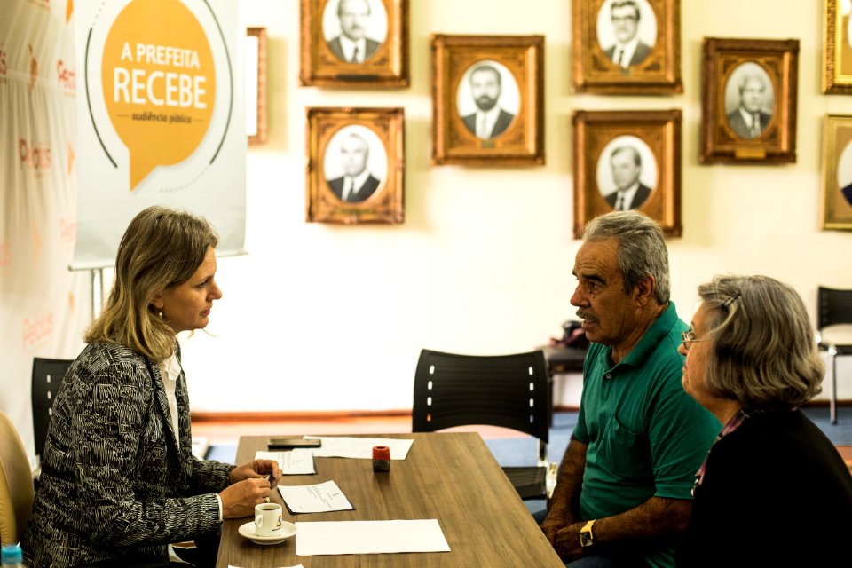 25.04.2019 - Prefeita Paula Mascarenhas durante edição do Prefeita Recebe, no Salão Nobre do Paço Municipal - Foto: Gustavo Vara