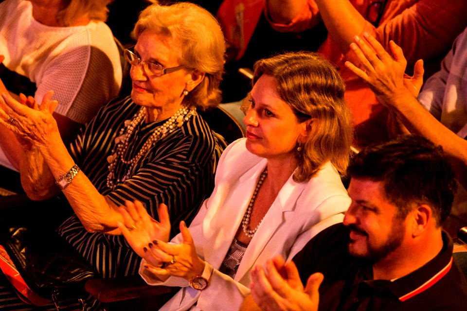 14.01.2019 - Prefeita Paula Mascarenhas e o vice Idemar Barz na abertura oficial do Festival Internacional SESC de Música - Foto: Gustavo Vara