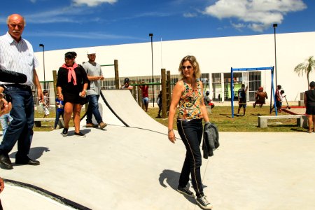 04.01.2019 - Prefeita Paula Mascarenhas visita às obras do CEU Dunas  - Foto: Gustavo Vara