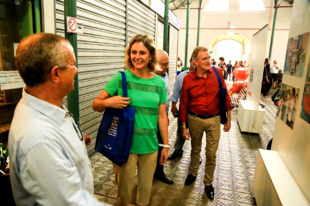 14.01.2019 - Prefeita Paula Mascarenhas e o vice Idemar Barz prestiam a abertura da exposição fotográfica 'Um olhar para o amanhã' - Foto: Gustavo Vara