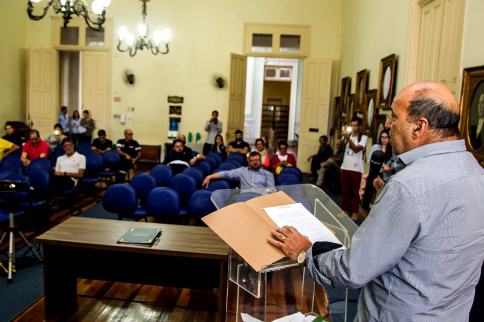 12.04.2019 - Prefeita Paula Mascarenhas realiza assinatura do decreto 6.165 que regulamenta o Bikepel  - Foto: Gustavo Vara
