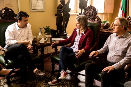 05.04.2019 - Prefeita Paula Mascarenhas e o vice Idemar Barz, acompanhados do secretário estadual de Meio Ambiente e Infraestrutura, Artur Lemos Junior, realizam visita a Barragem Santa Bárbara - Foto: Gustavo Vara