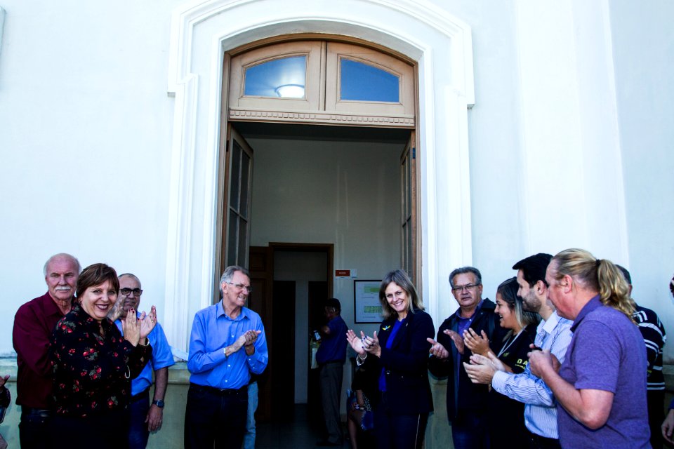 21.03.2019 - Prefeita Paula Mascarenhas e o vice Idemar Barz na inauguração do novo espaço de atendimento do Departamento de Assistência ao Usuário (DAU) e apresentação do modelo de transporte intermunicipal da SMS - Foto: Gustavo Vara