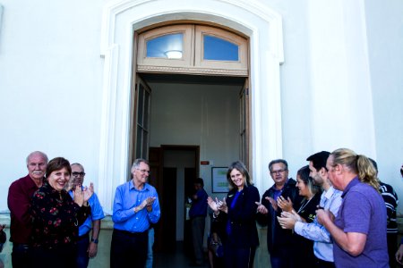 21.03.2019 - Prefeita Paula Mascarenhas e o vice Idemar Barz na inauguração do novo espaço de atendimento do Departamento de Assistência ao Usuário (DAU) e apresentação do modelo de transporte intermunicipal da SMS - Foto: Gustavo Vara