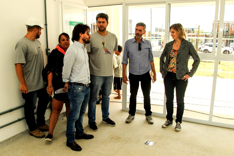 04.01.2019 - Prefeita Paula Mascarenhas visita às obras do CEU Dunas  - Foto: Gustavo Vara