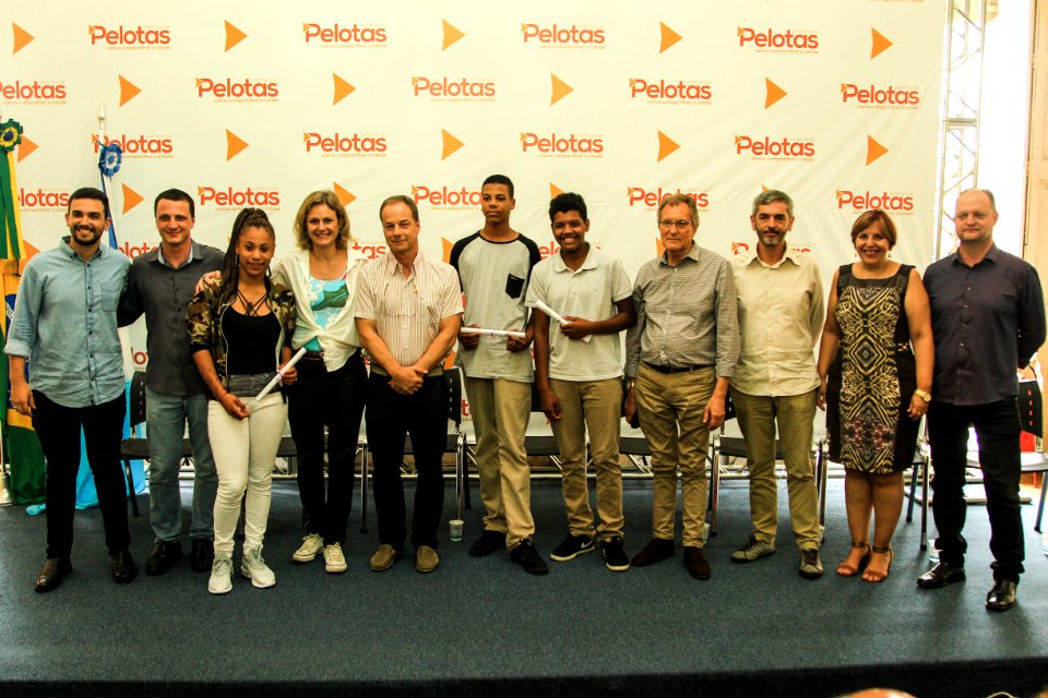 21.10.2018 - Prefeita Paula Mascarenhas e o vice Idemar Barz durante evento de formatura das turmas do START - Pacto Pelotas Pela Paz - Foto: Gustavo Vara