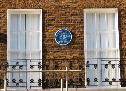 William Makepeace Thackeray 1811-1863 lived here.