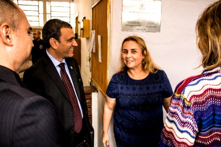 12.02.2019 - Prefeita Paula Mascarenhas recebe a visita  do superintendente da Susepe, Mario Santa Maria Junior, onde vistoriaram o Presídio Regional de Pelotas e a escola Franklin Olivé Leite - Foto: Gustavo Vara