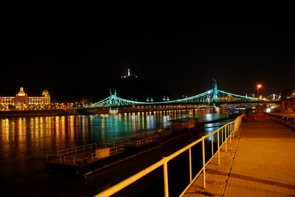 Budapest at night bridge