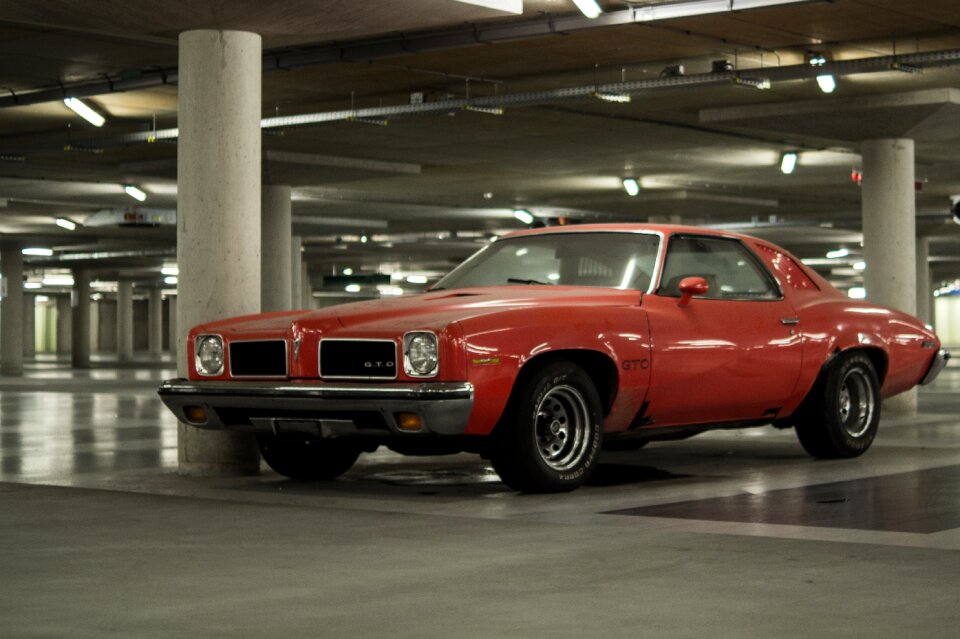 Red garage automotive