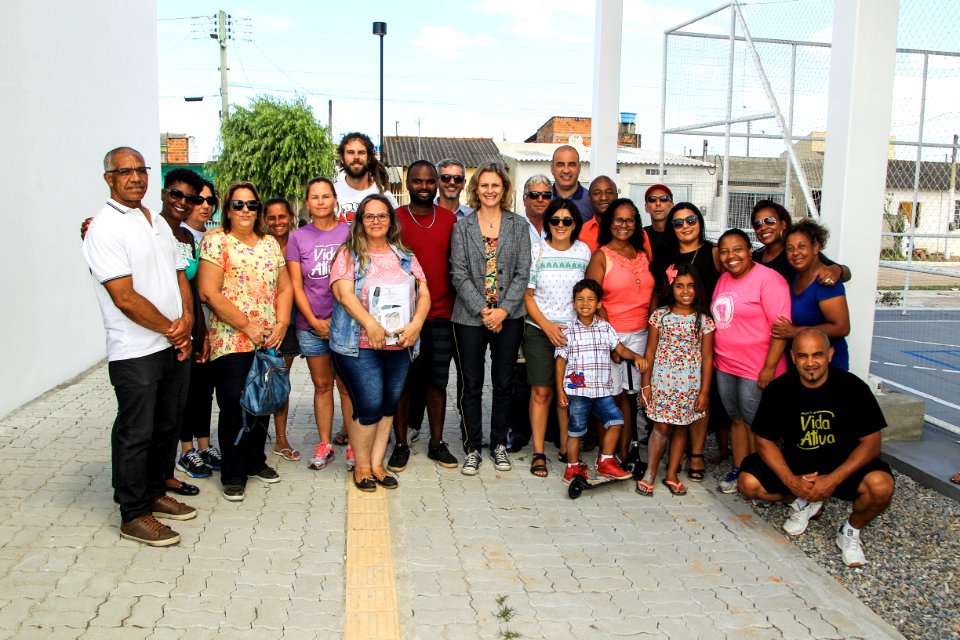 04.01.2019 - Prefeita Paula Mascarenhas visita às obras do CEU Dunas  - Foto: Gustavo Vara