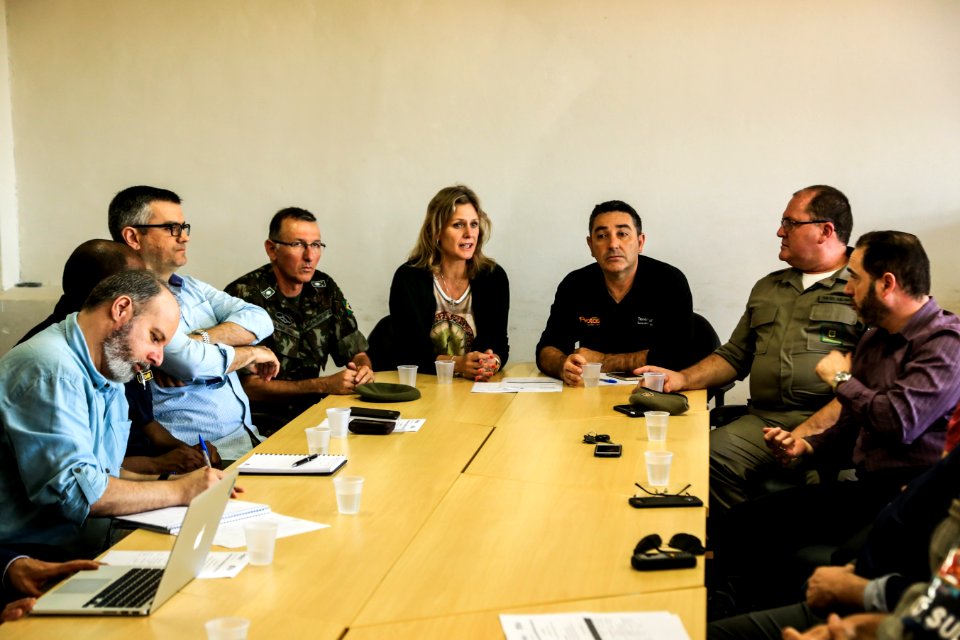 20.11.2018 - Prefeita Paula Mascarenhas durante reunião do GGI - Foto: Gustavo Vara