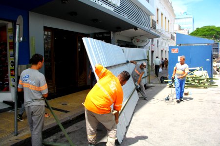 06.02.2019 - SEPLAG - Obras de Requalificação do Calçadão - Foto Marcel Avila