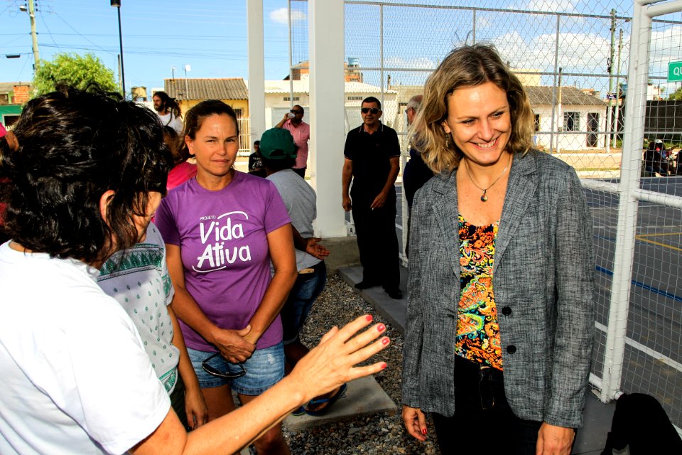 04.01.2019 - Prefeita Paula Mascarenhas visita às obras do CEU Dunas  - Foto: Gustavo Vara