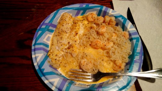 Orange Roughy withShirataki Noodles and Sprimp Scampi