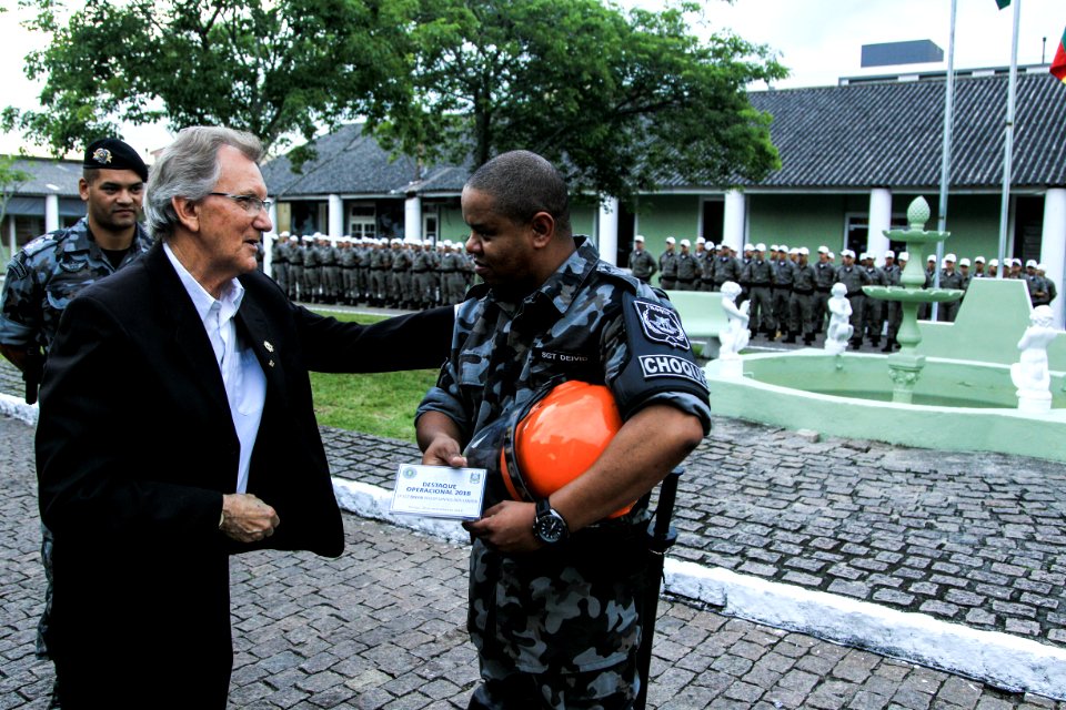 20.12.2018 - Vice prefeito Idemar Barz participa da cerimônia de revitalização da Cia de Choque do 4º BPM - Foto: Gustavo Vara