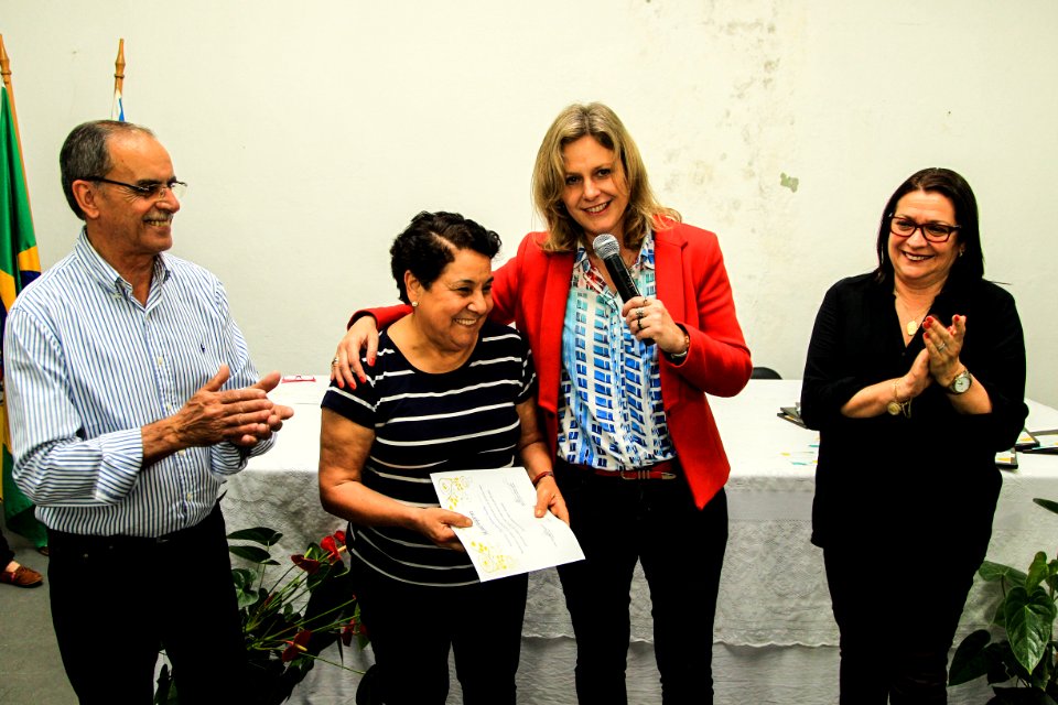 19.10.2018 - Prefeita Paula Mascarenhas durante homenagem ao Dia do Professor aos professores da rede municipal - Foto: Gustavo Vara