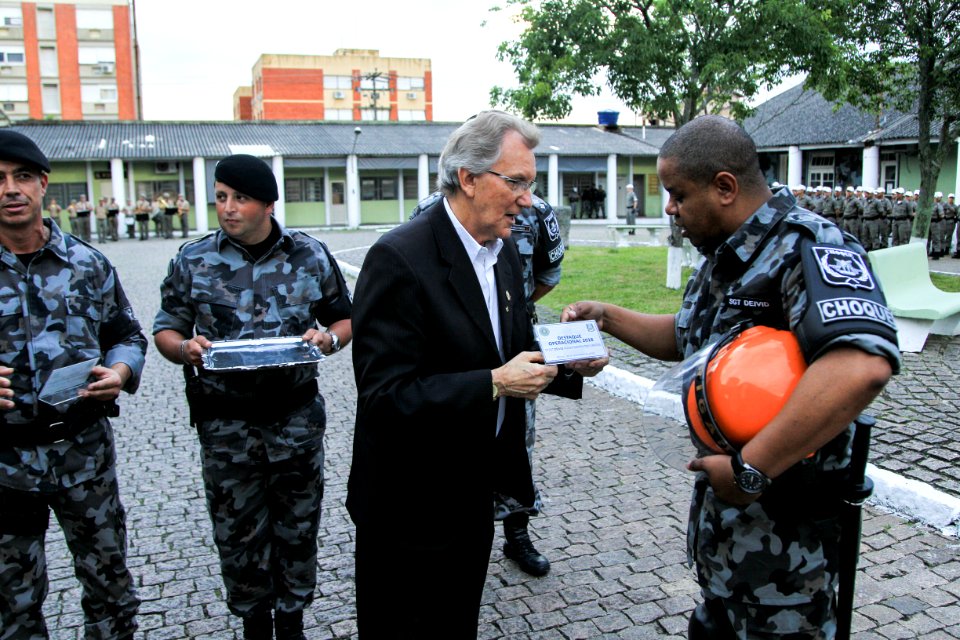 20.12.2018 - Vice prefeito Idemar Barz participa da cerimônia de revitalização da Cia de Choque do 4º BPM - Foto: Gustavo Vara