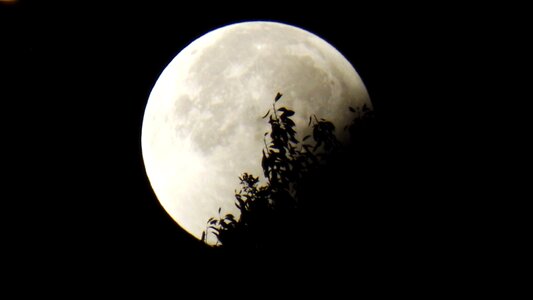 Full moon dark sky