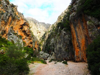 Dehydrated sa calobra bay of sa calobra
