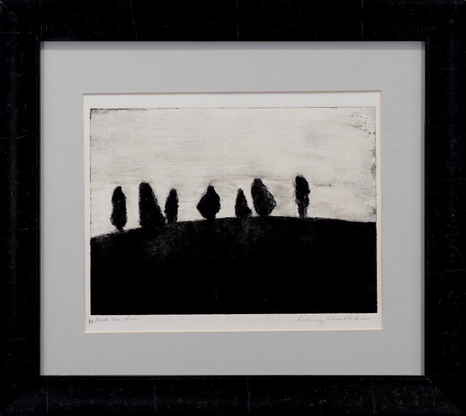 341 | Rosemary Luckett | Black Tree line | Printmaking | 16x18