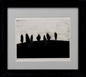 341 | Rosemary Luckett | Black Tree line | Printmaking | 16x18