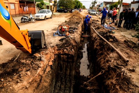 11.10.2018 - Prefeita Paula Mascarenhas e o vice Idemar Barz realizam a entrega de veículos no reservatório R5, entrega de máquinas e visita nas obras do Sanep,  no Fragata - Foto: Gustavo Vara