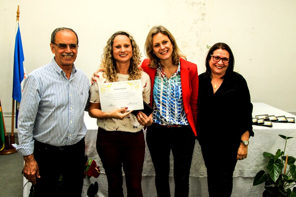 19.10.2018 - Prefeita Paula Mascarenhas durante homenagem ao Dia do Professor aos professores da rede municipal - Foto: Gustavo Vara