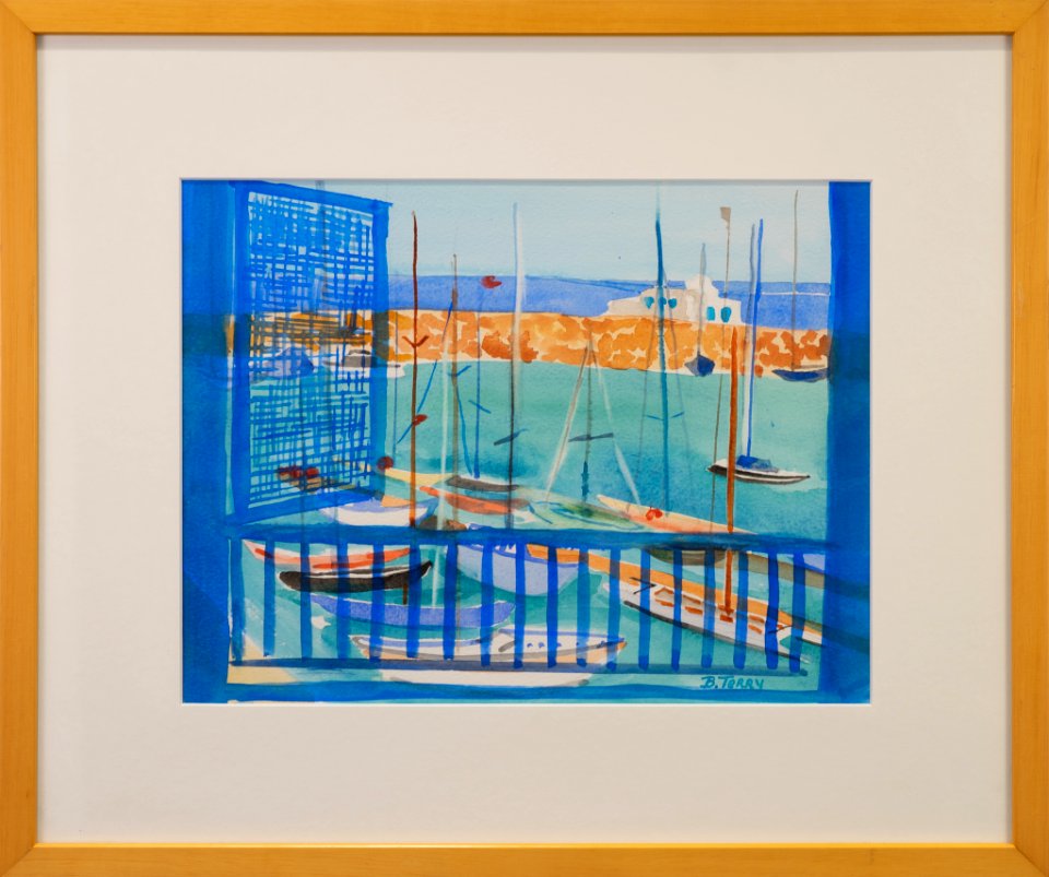 135 | Elizabeth Terry | Monastir Harbor | Watercolor | 14.75x17.5
