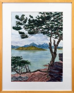 553 | Cindi Lewis | Tierra Del Fuego I | Watercolor | 30x24