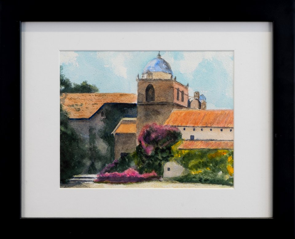 047 | Thom Lowther | Mission de San Carlos | Watercolor | 13x16