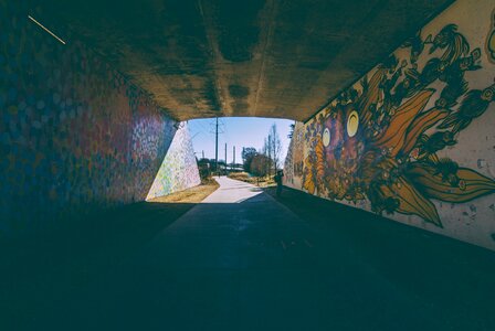 Graffiti spray paint path photo
