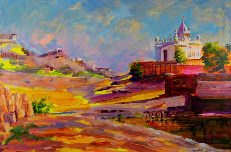 289 | Caroline Heald | Jaswant Thada | Oil | 20x30