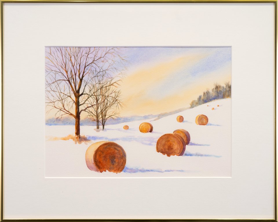 570 | Barbara Stepura | Winter Fodder | Watercolor | 16x20