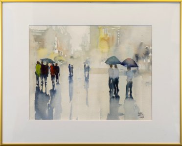 112 | Peter Ulrich | City Shower | Watercolor | 16x20