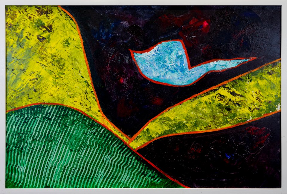 355 | William Cook | STRANGE LANDSCAPE | Acrylic | 25x37