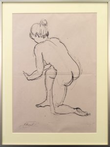308 | Robabeh Riasati | Pose | Ink Drawing | 24x18