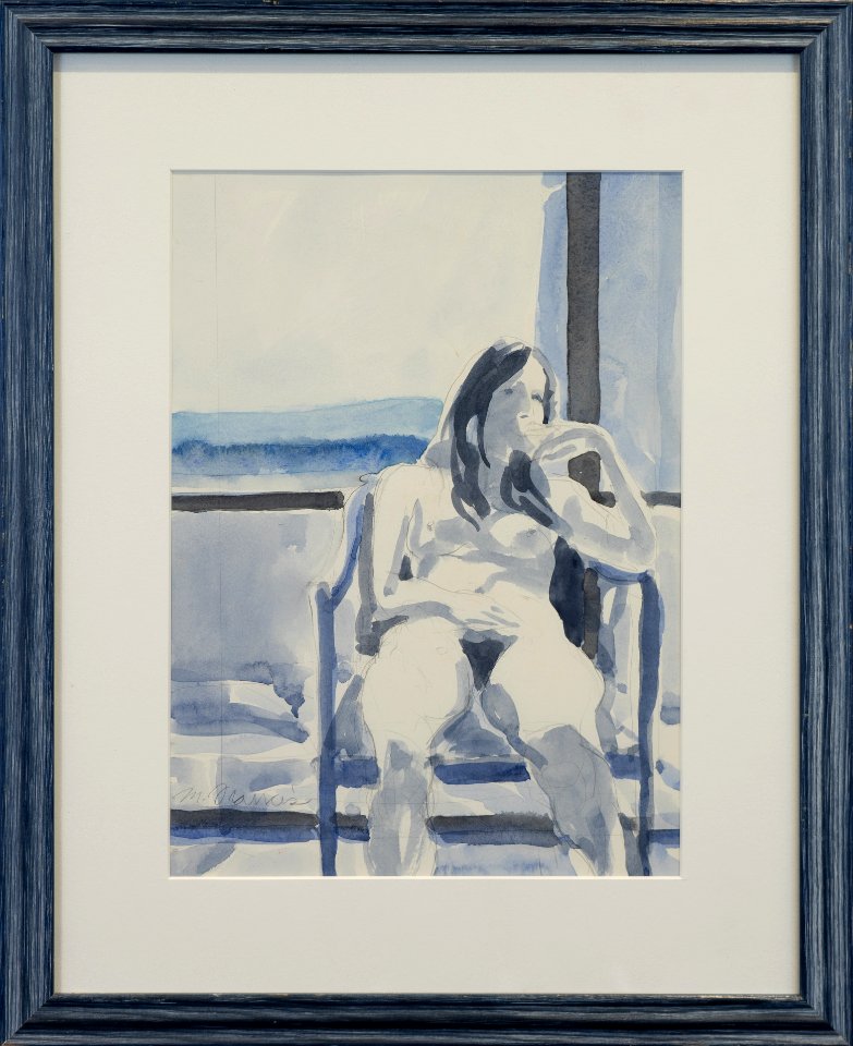 202 | Mike Francis | Blue Figure | Watercolor | 20x16