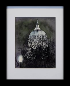 045 | Tara Hamilton | Darkness Falls | Watercolor | 15x13