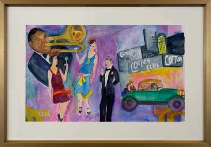 631 | Carolyn Heasley | The Jazz Age | Watercolor | 18.5x27