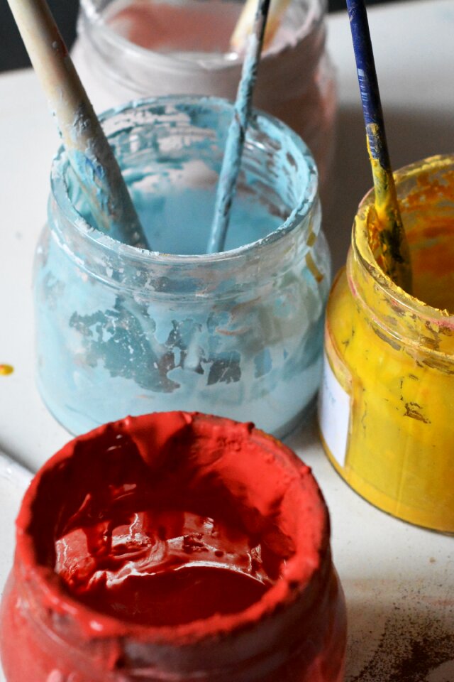 Painting szkliwienie colored