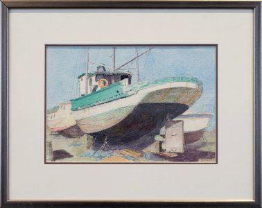 245 | William Doying | Coos Bay Yard | Watercolor | 12x15 photo