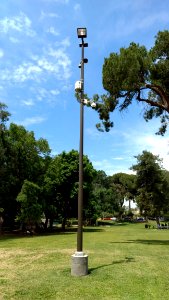 Light Pole with Surveillance Camera 1