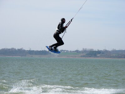 Kite kite surfer flying photo