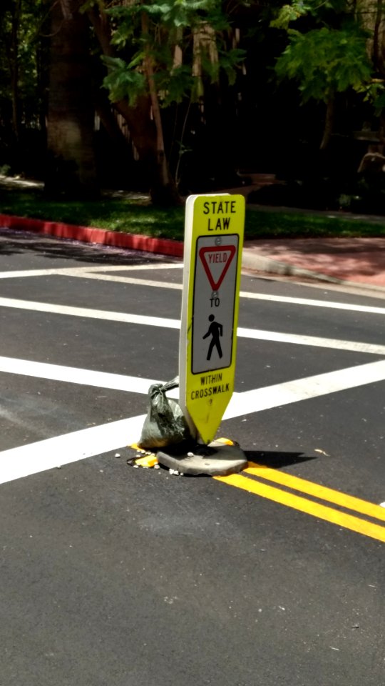 Pedestrian Crosswalk Yeild Sign 1 photo